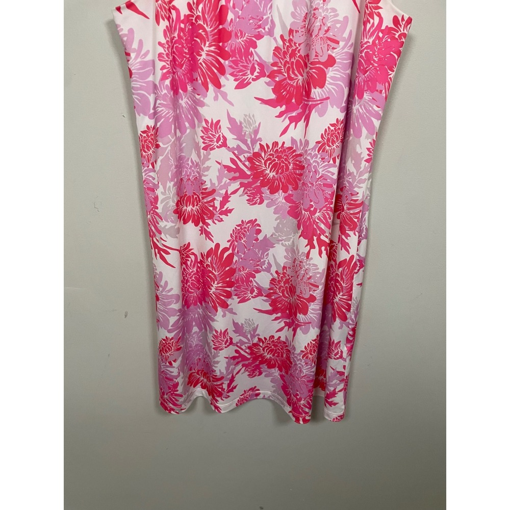 Jean-Pierre Klifa Paris Pink Floral Sleeveless Dress Size Small Preppy Coastal - Picture 3 of 9